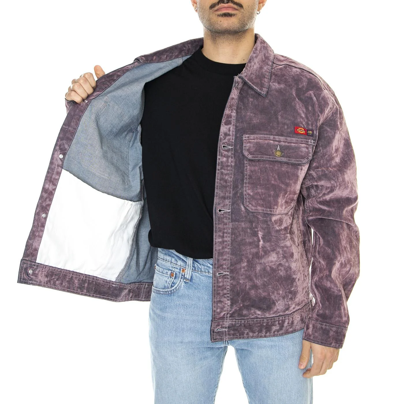 M' Oc x Dickies Flock Jacket Lilac - Image 4