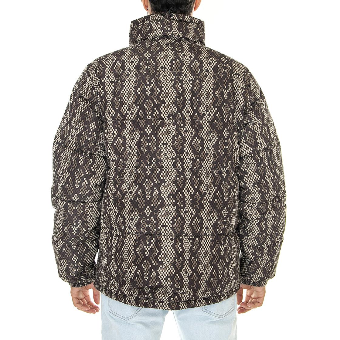 Mens Camden Puffer Khaki Multicoloured Jacket - Image 3