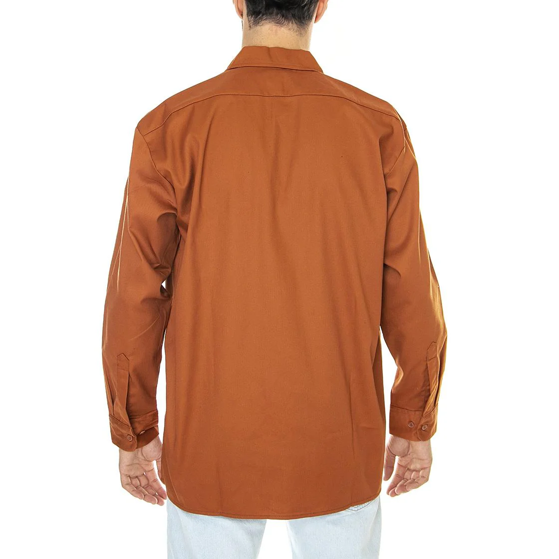 Mens Work Shirt LS Rec Gingerbread - Image 3