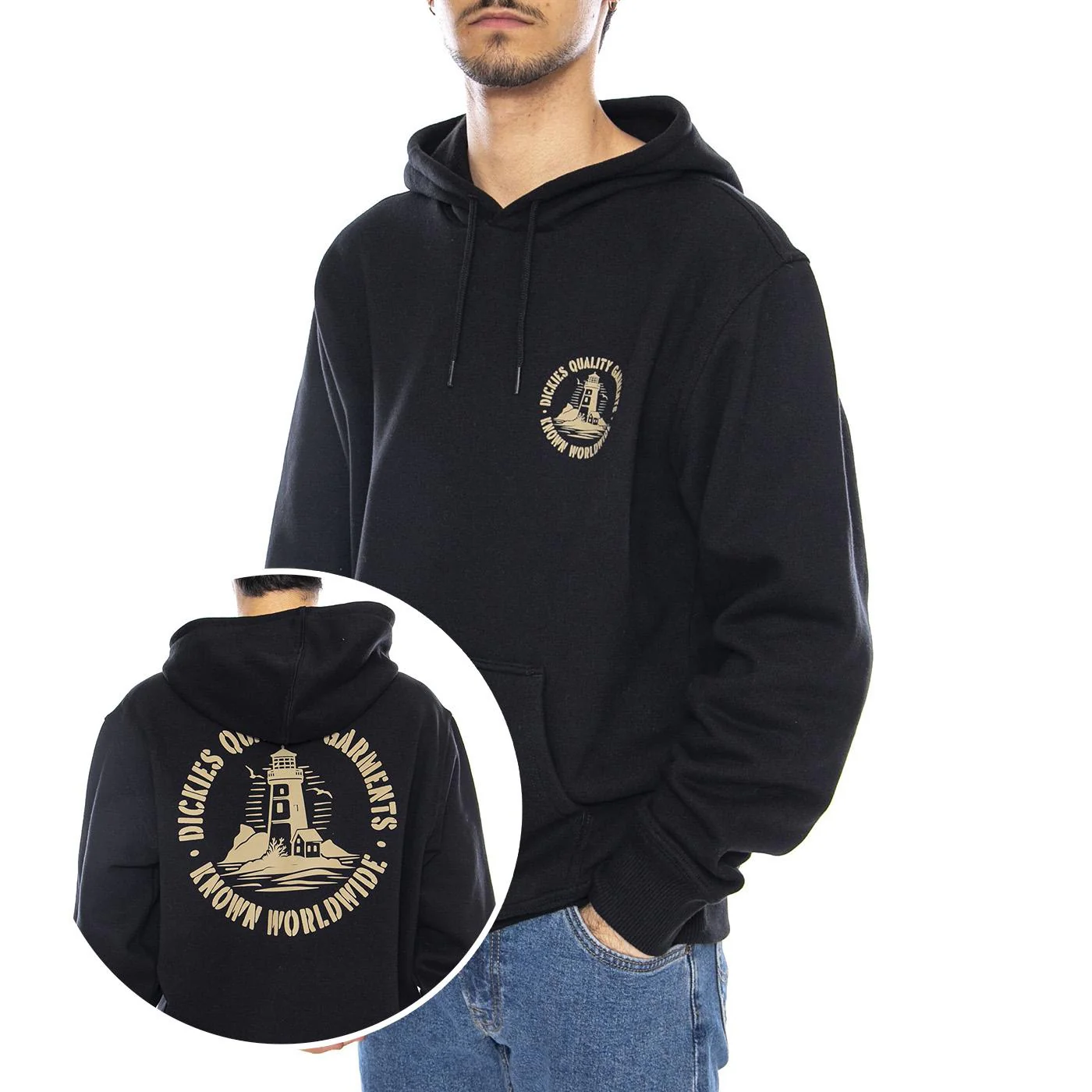 Parrotsville Hoodie Black - Men's Black Hoodie by DICKIES