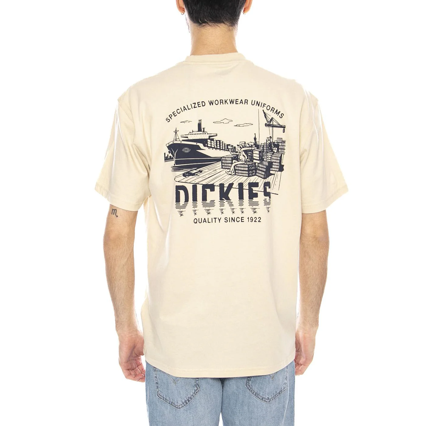 Pelham SS T-Shirt -- Men's T-Shirt Beige (Wood Ash) Men's DICKIES - Image 3
