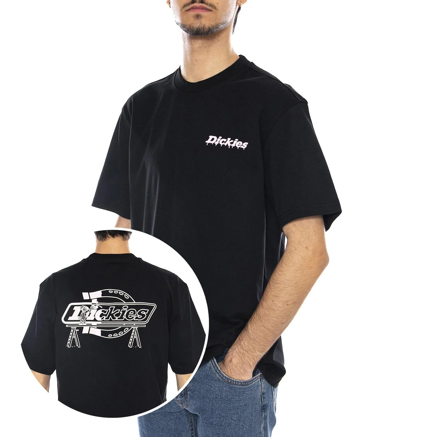 Statesville Tee SS Black - Men's Crew Neck T-Shirt Black Men's DICKIES