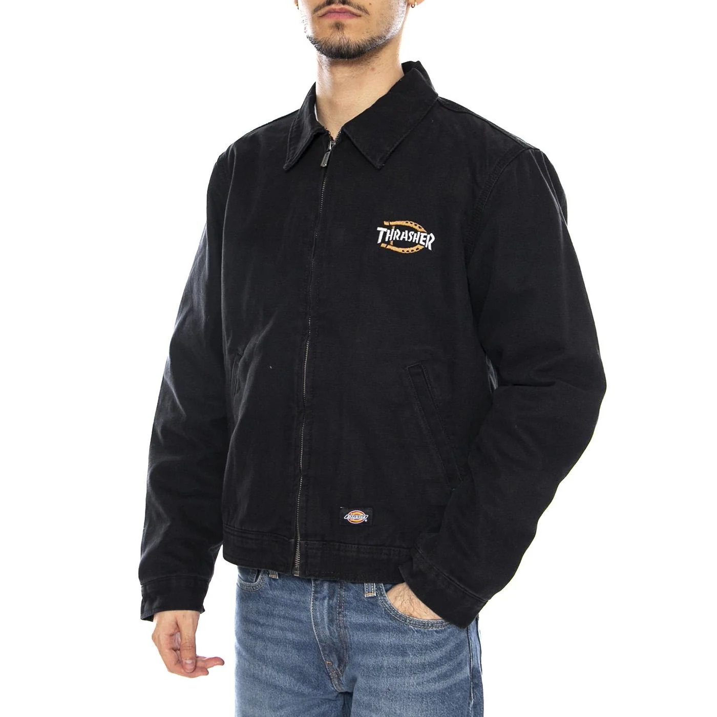 Thrasher x Dickies Jacket -- Black Men's Jacket DICKIES