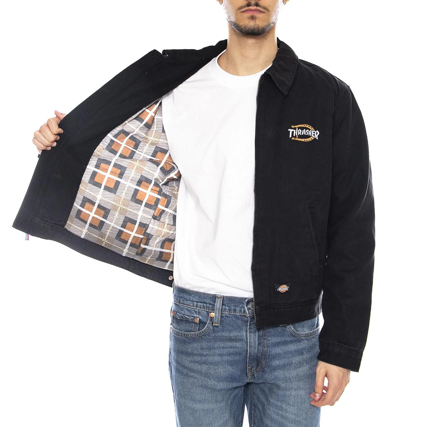 Thrasher x Dickies Jacket -- Black Men's Jacket DICKIES - Image 4