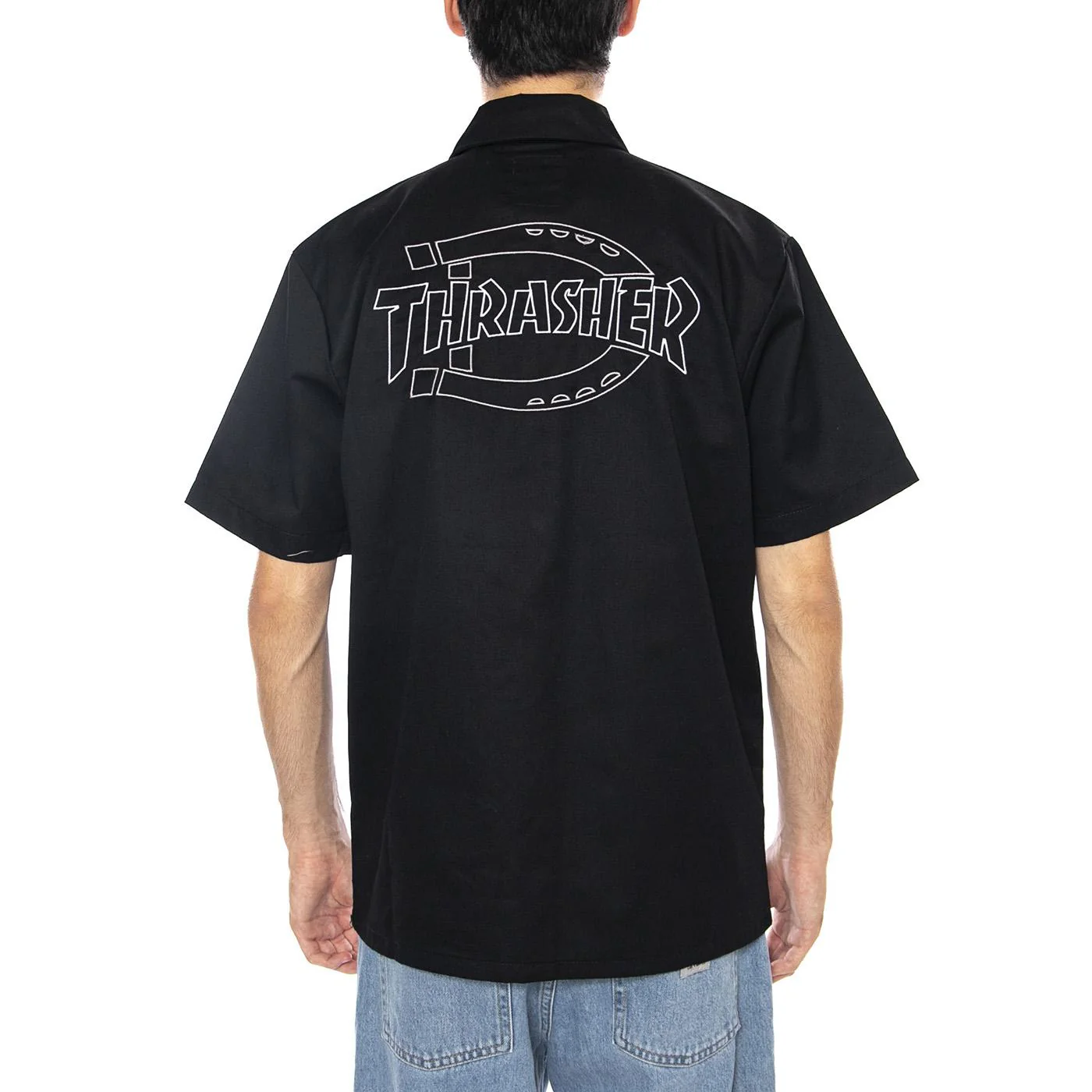 THRASHER X DICKIES Work Shirt Black - Men's Short Sleeve Shirt Black Men's DICKIES - Image 3