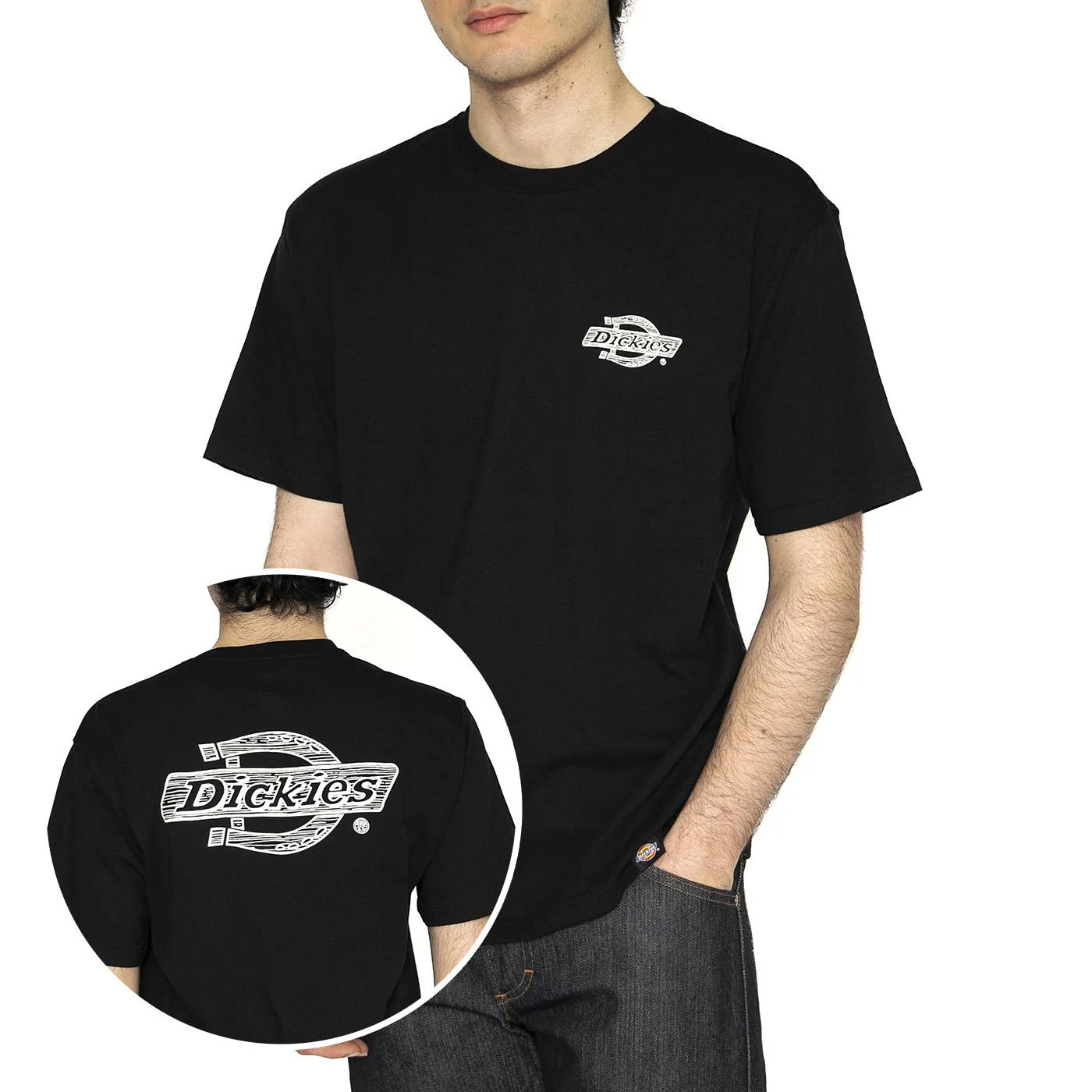 Wood Logo Tee Black