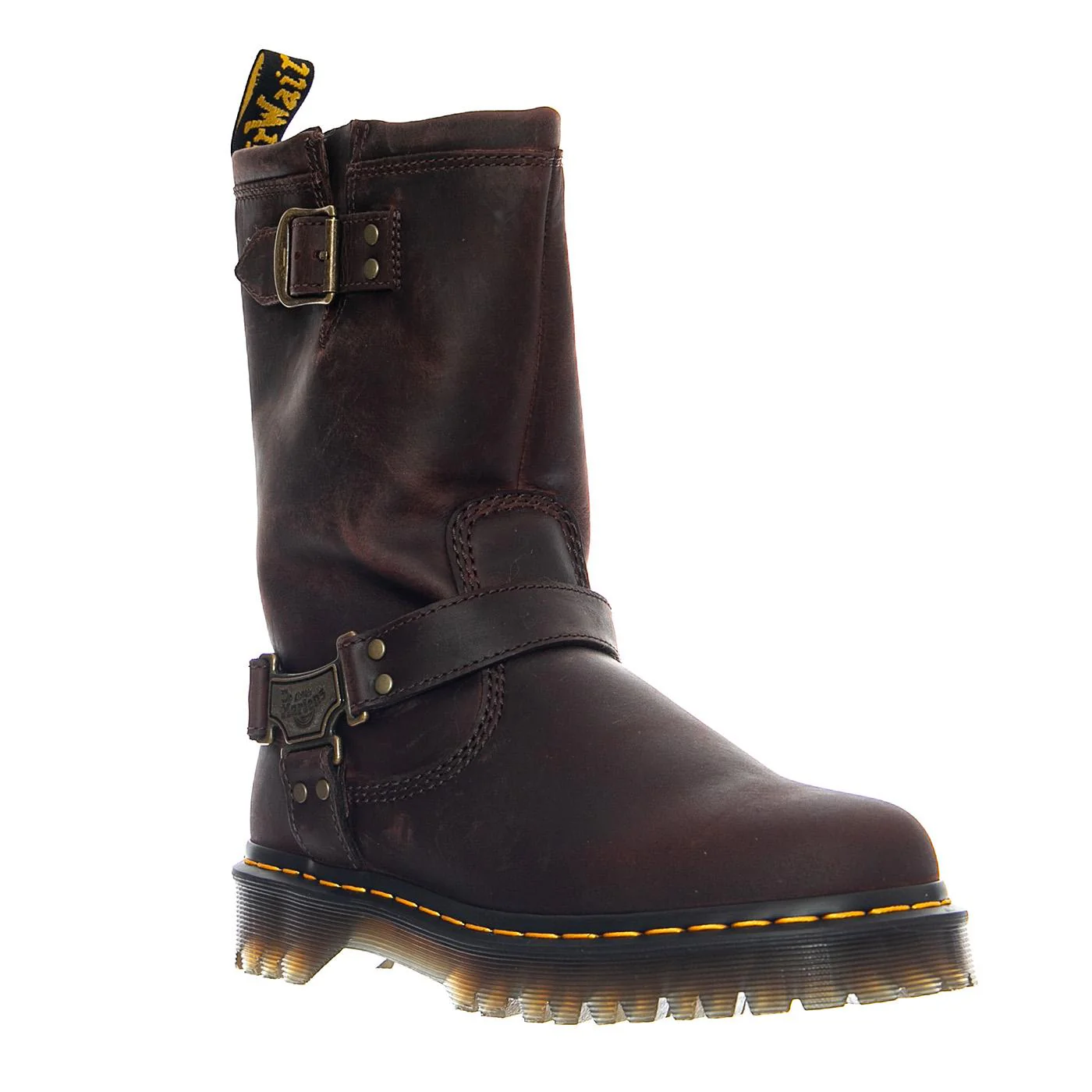 Anistone Hi - Dark Brown / Burnished Waxy Pull Up WP - Women's Brown Boots DR.MARTENS - Image 2