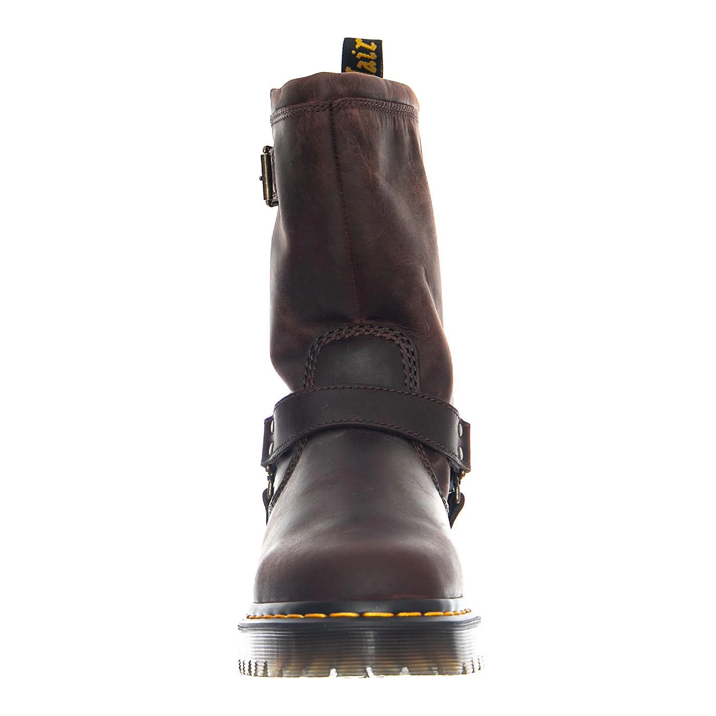 Anistone Hi - Dark Brown / Burnished Waxy Pull Up WP - Women's Brown Boots DR.MARTENS - Image 3