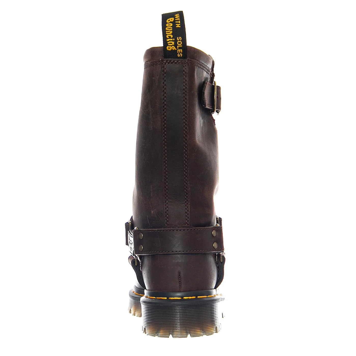Anistone Hi - Dark Brown / Burnished Waxy Pull Up WP - Women's Brown Boots DR.MARTENS - Image 4