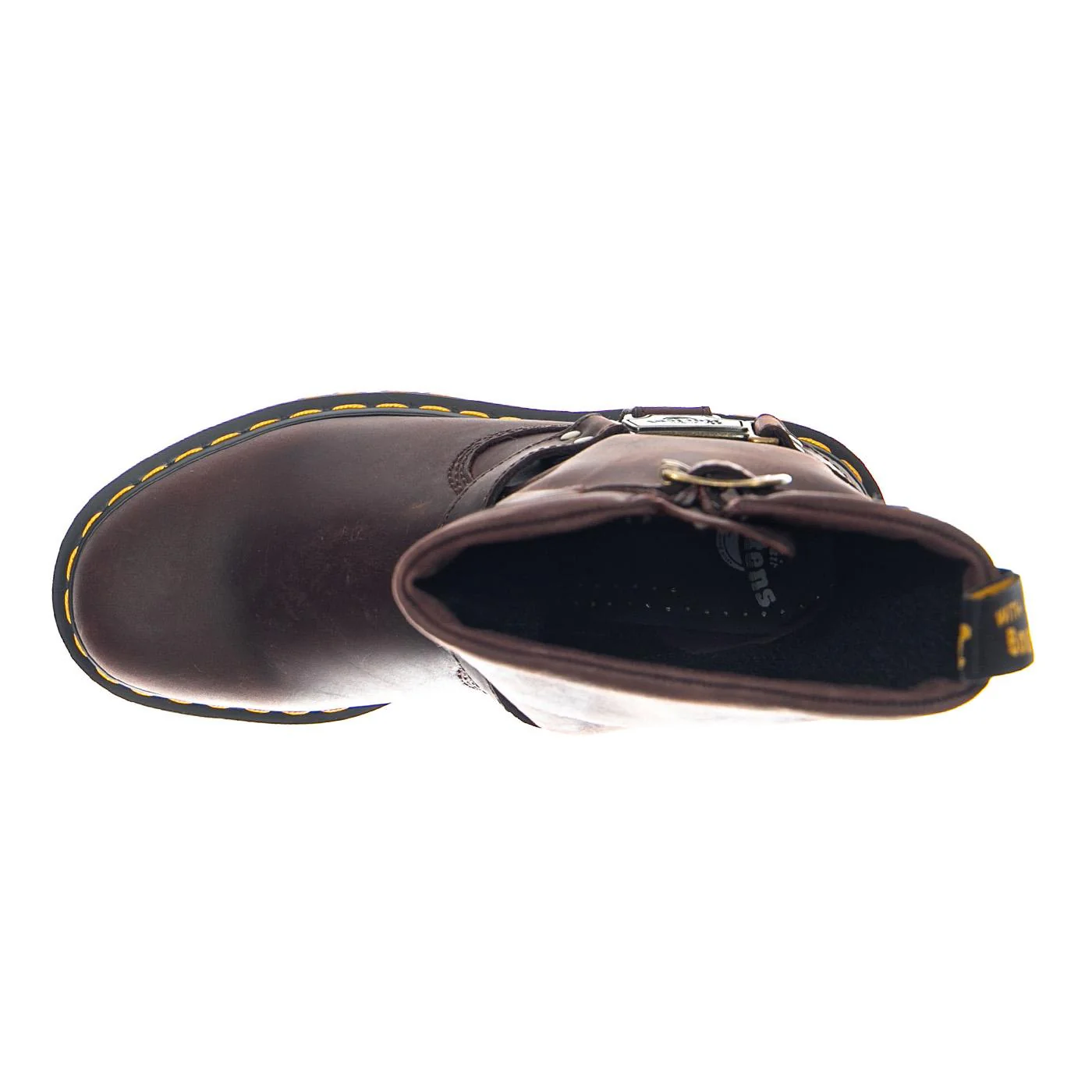 Anistone Hi - Dark Brown / Burnished Waxy Pull Up WP - Women's Brown Boots DR.MARTENS - Image 6