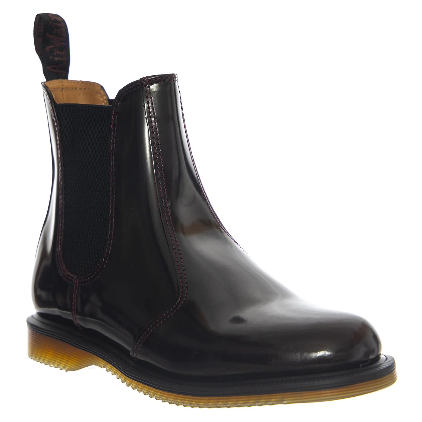 Dr. Martens Flora Cherry Red Polished Smooth - Unisex Red Boots Unisex DR.MARTENS - Image 2