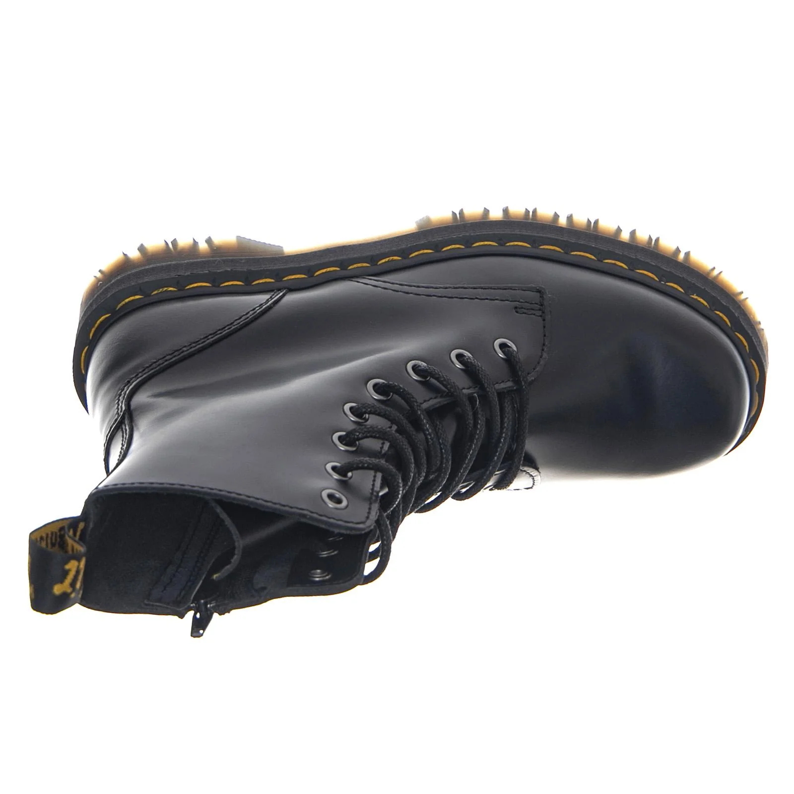 Womens Jadon Polished Smooth Black Boots - Image 6