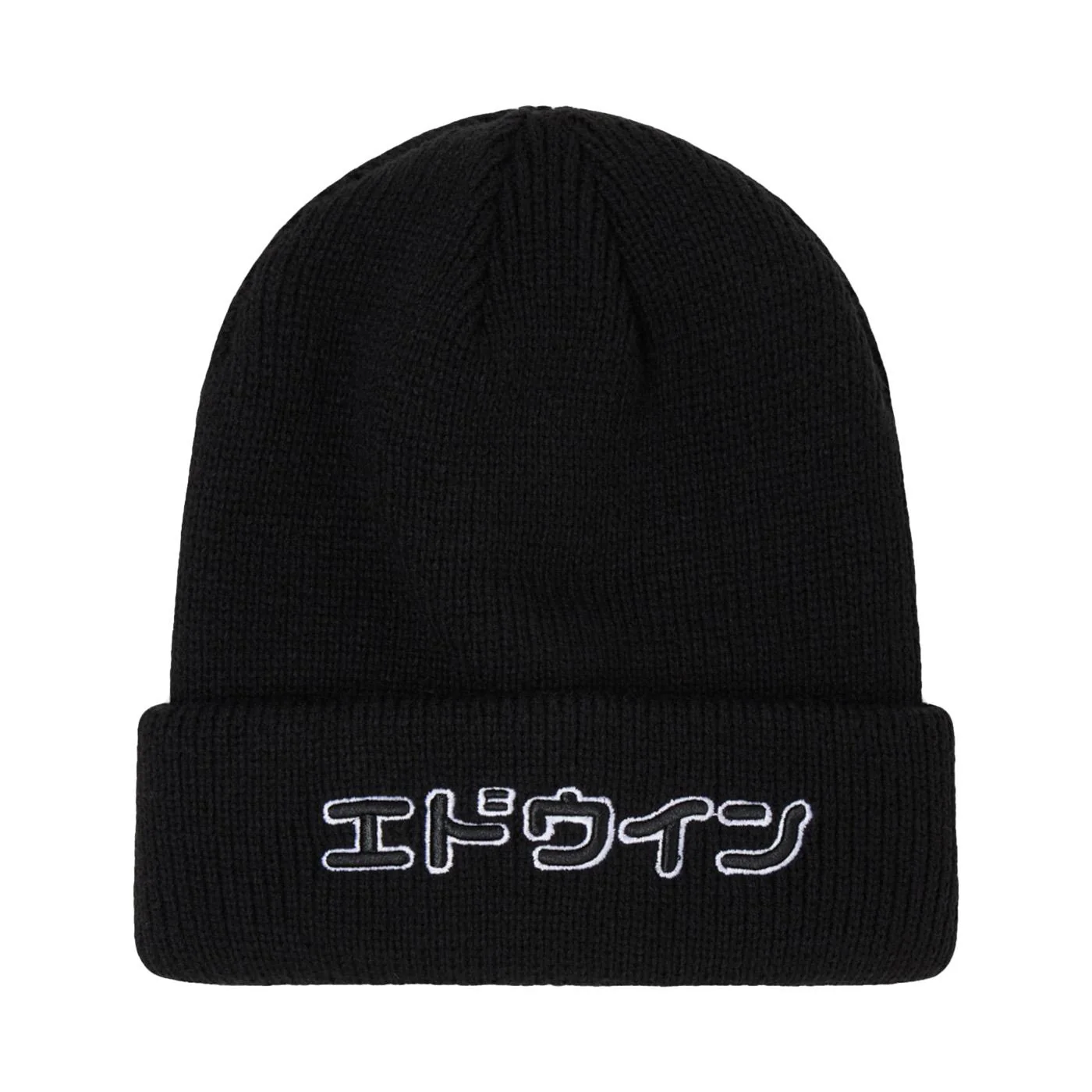 3D Katakana Beanie Edwin - Men's Black Hat EDWIN