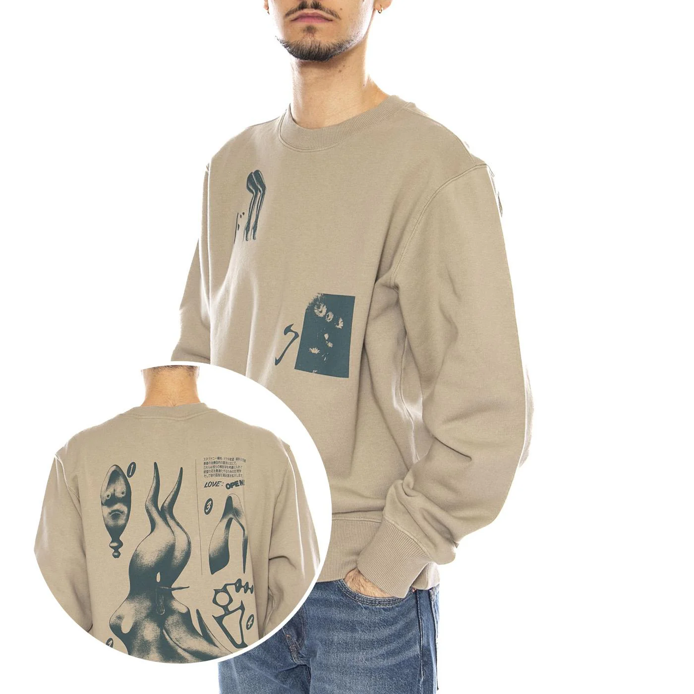 Dokuta Desire Sweat Seneca Rock Green -- Crewneck Sweatshirt Men EDWIN