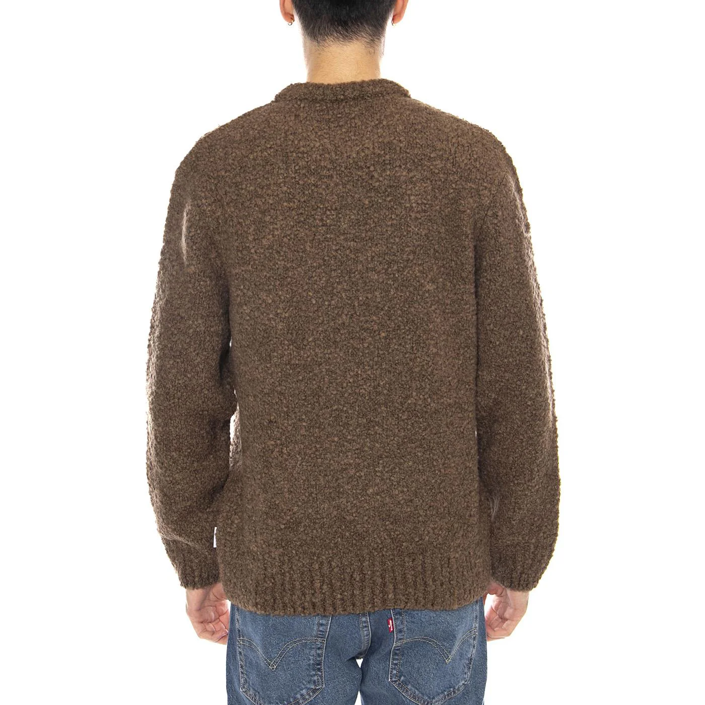 Dun Textured Sweater Taupe -- Men's Brown Sweater EDWIN - Image 3