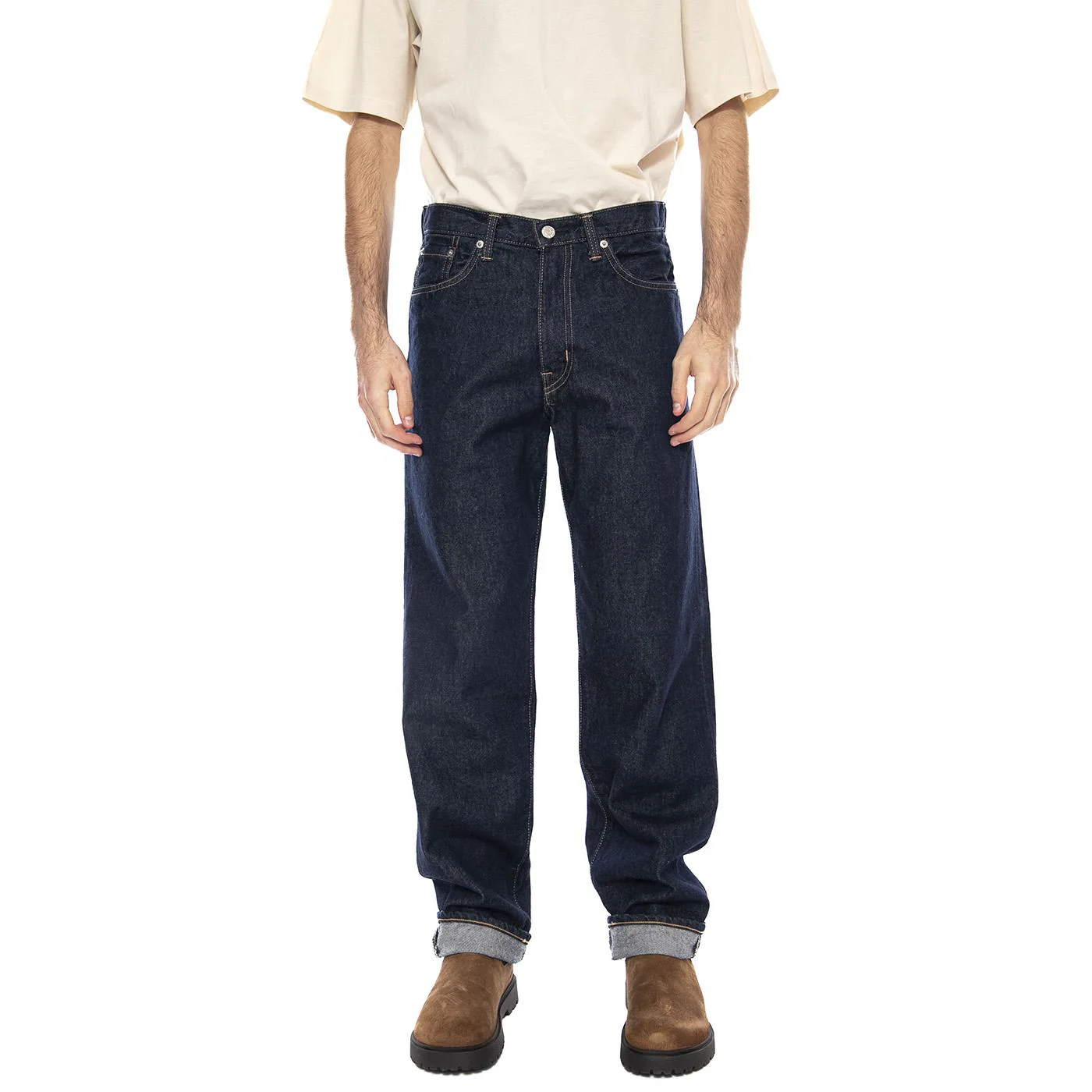 Loose Fit Japan -- Men's Rinsed Blue Pants EDWIN - Image 2