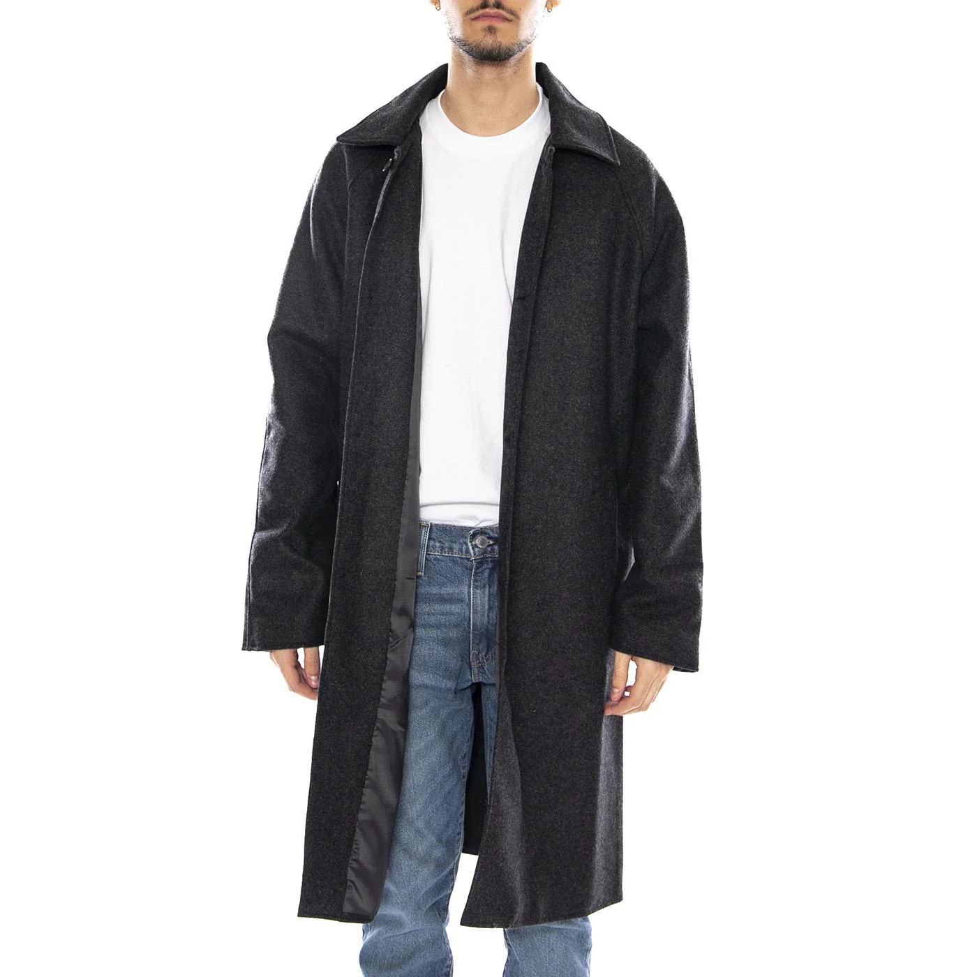 Mac Wool Coat -- Dark Grey Marl Men's Coat EDWIN - Image 2