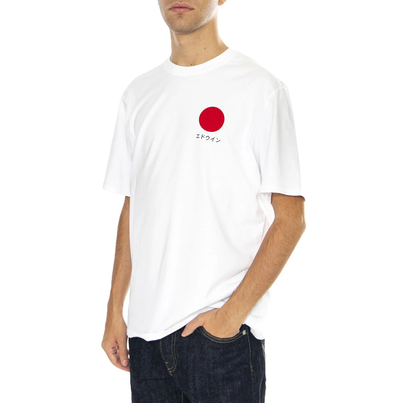 Mens Japanese Sun White T-Shirt