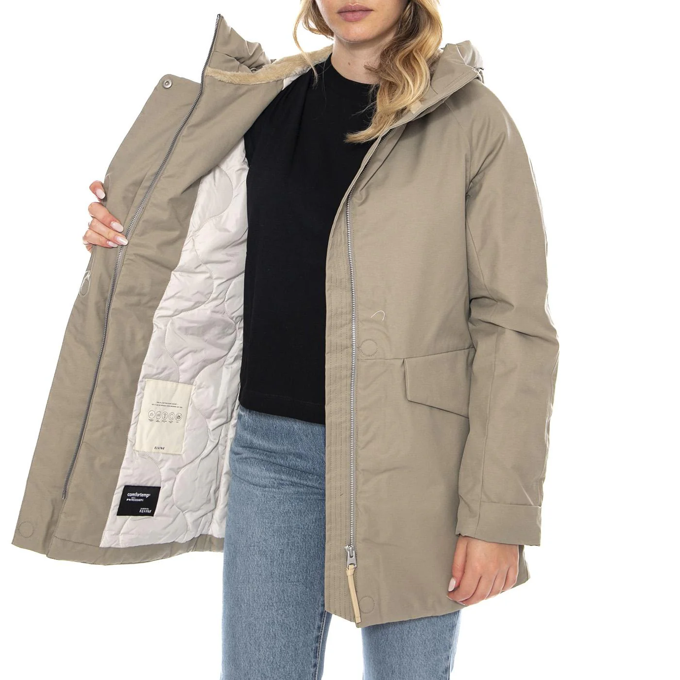 Kairi Eucalyptus -- Beige Women's Jacket ELVINE - Image 4
