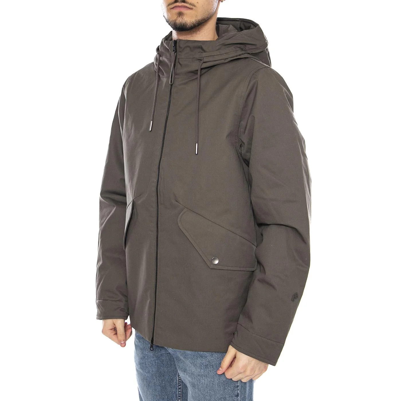 Kaliks Black Hooded Jacket -- Green Men's Hooded Jacket ELVINE