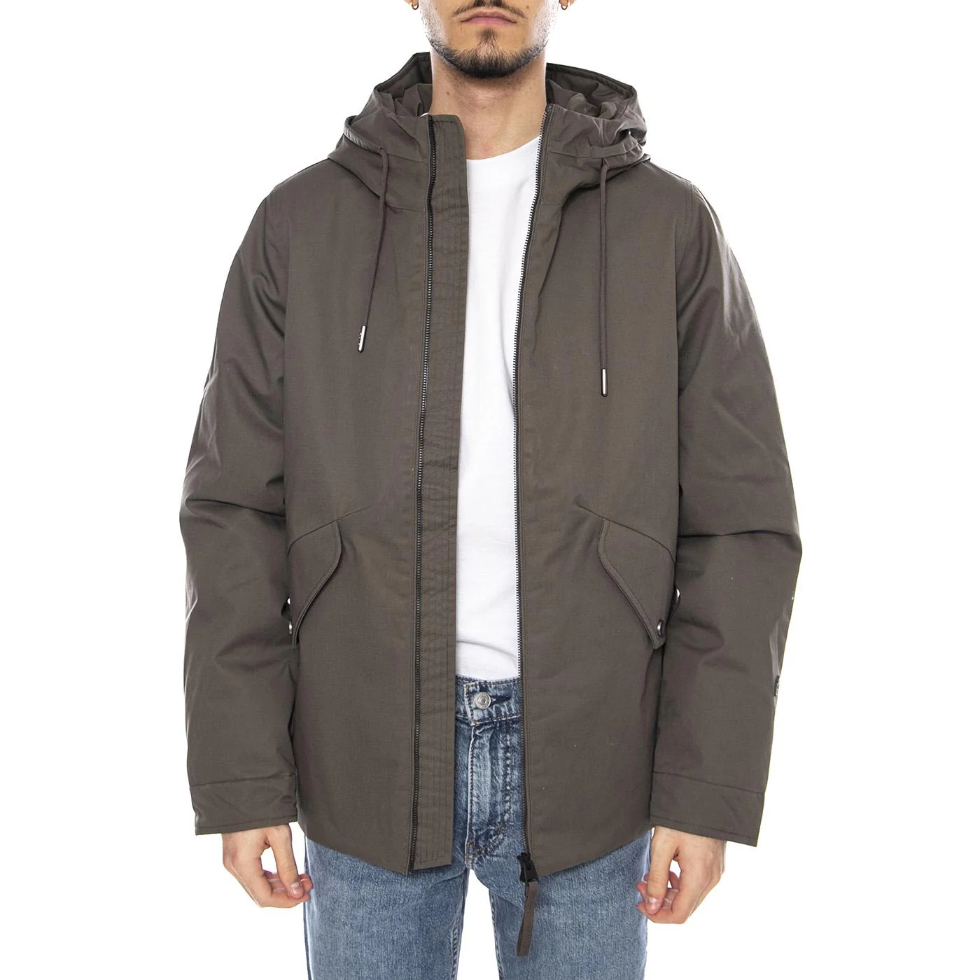 Kaliks Black Hooded Jacket -- Green Men's Hooded Jacket ELVINE - Image 2