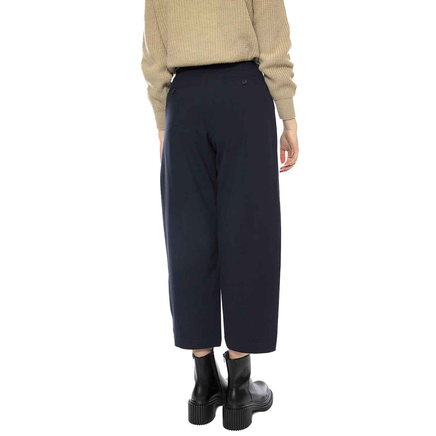 Sandi Lightdark Navy -- Women's Cropped Blue Trousers Women ELVINE - Image 3