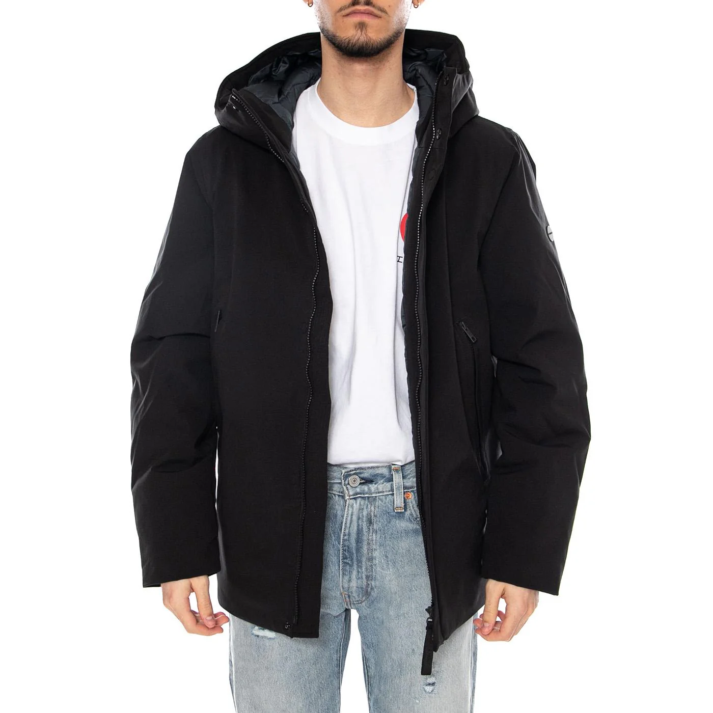 Vhinner Black Jacket - Men's Hooded Jacket Black Men ELVINE - Image 2
