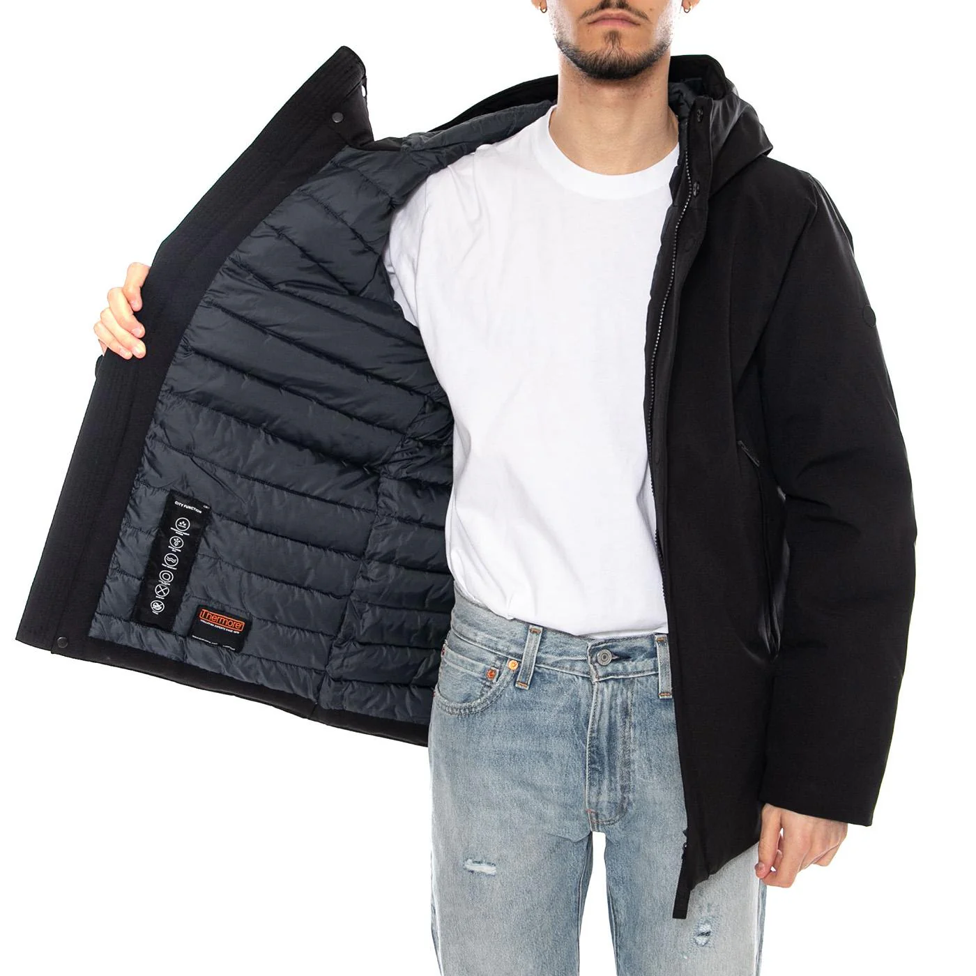 Vhinner Black Jacket - Men's Hooded Jacket Black Men ELVINE - Image 4