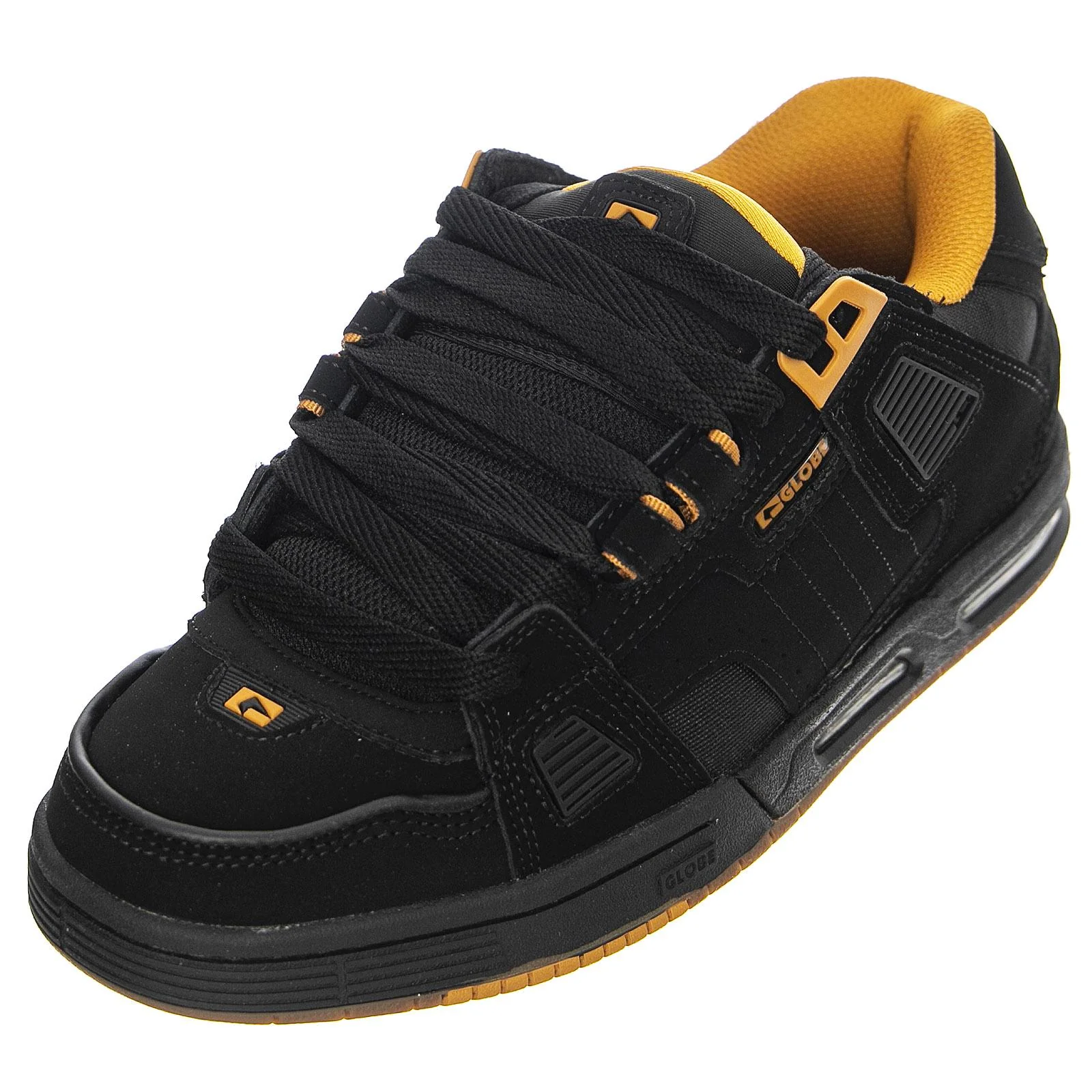 Mens Sabre Black / Toffee Lace-Up Low-Profile Shoes