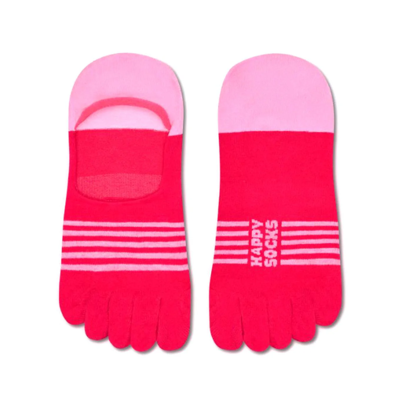 Five Toes Sock Dark Pink - Dark Pink Strap Socks HAPPY SOCKS ACCESSORIES