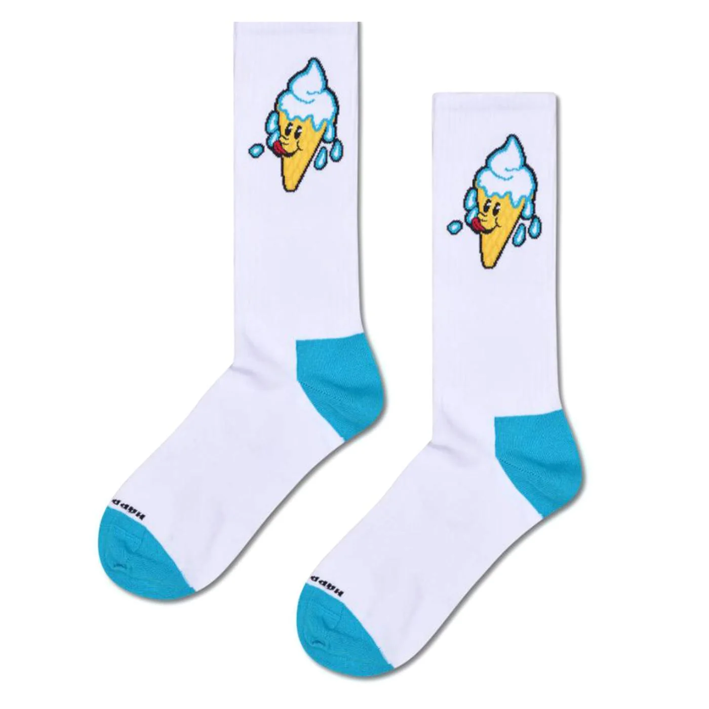 Ice Cream Sneaker Sock White - Unisex White Socks HAPPY SOCKS
