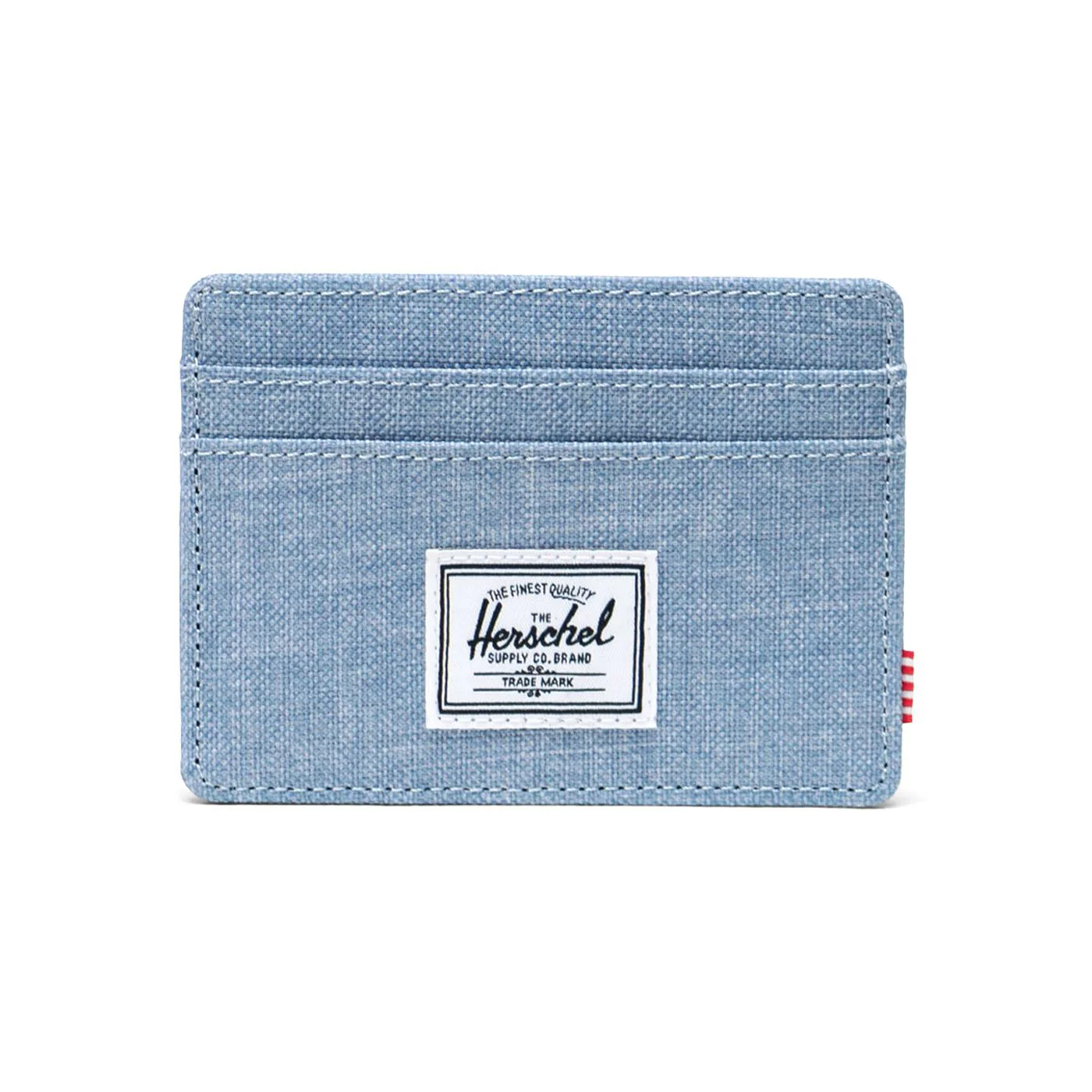 Charlie Cardholder Ashley Blue Crosshatch - Blue Cardholder HERSCHEL ACCESSORIES