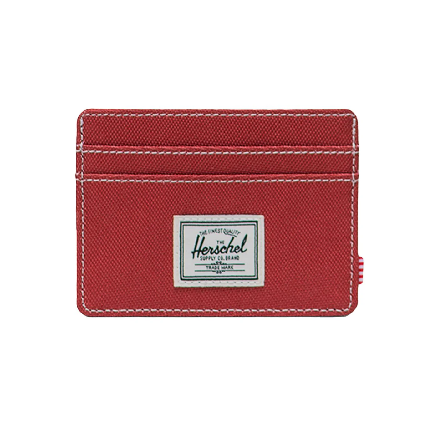 Charlie Cardholder Ochre White Stitch - Red Card Holder HERSCHEL ACCESSORIES