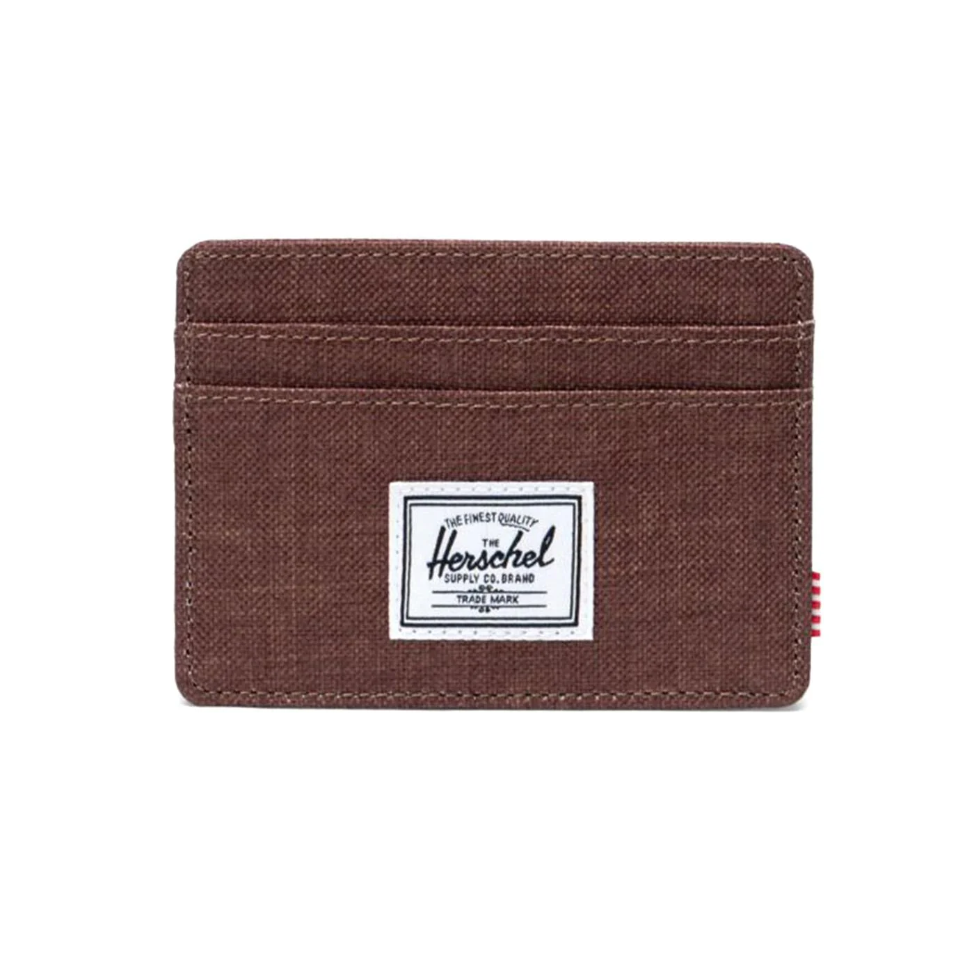 Charlie Cardholder Potting Soil Crosshatch - Brown Card Holder HERSCHEL ACCESSORIES