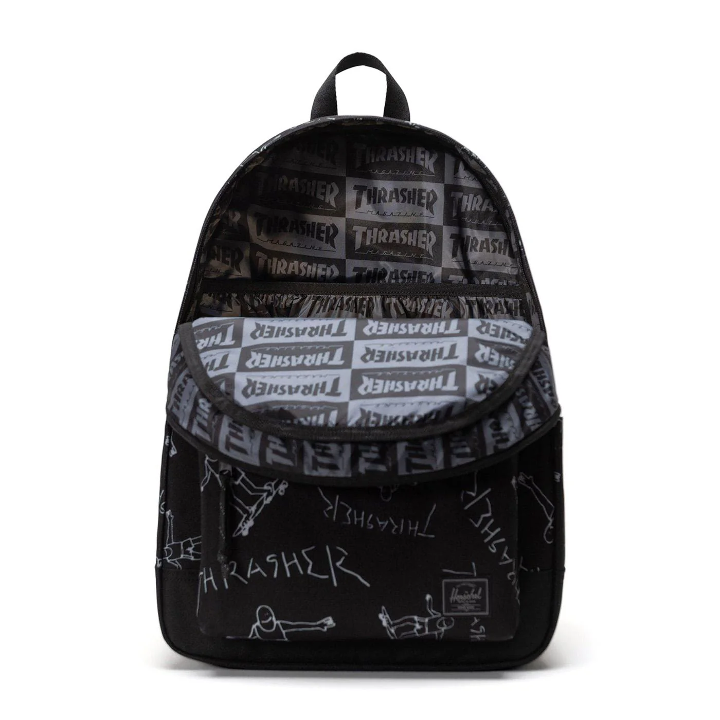 Thrasher Gonz Herschel Classic XL Backpack Black - Black Backpack HERSCHEL ACCESSORIES - Image 2