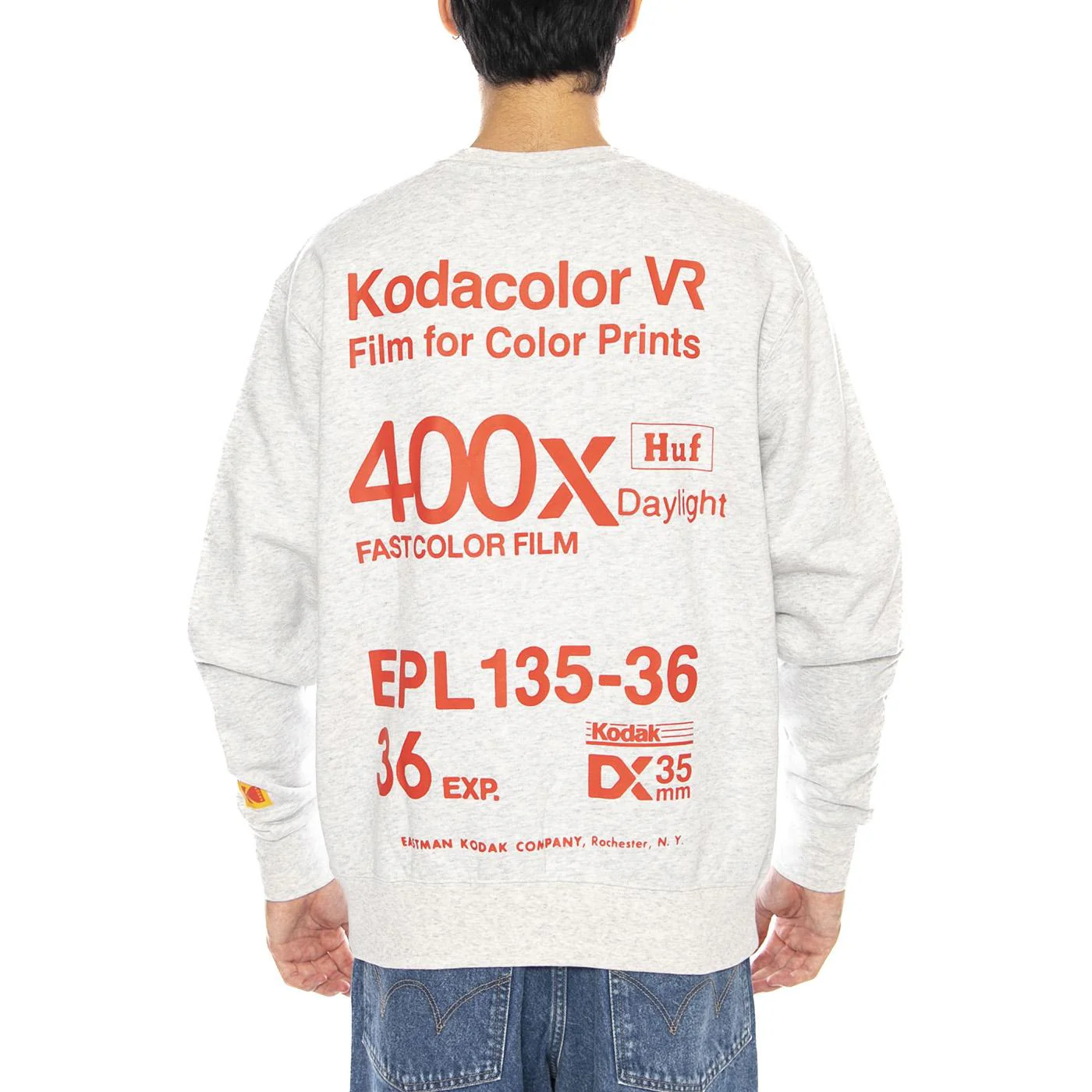Golden Hour Crewneck -- Men's Crewneck Sweatshirt Grey Men HUF - Image 3