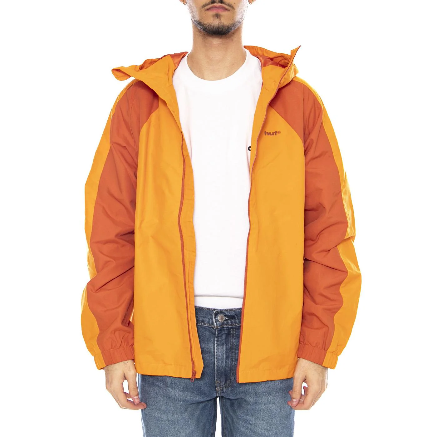 HUF Set Shell Jacket -- Men's Hooded Jacket Orange Men HUF - Image 2