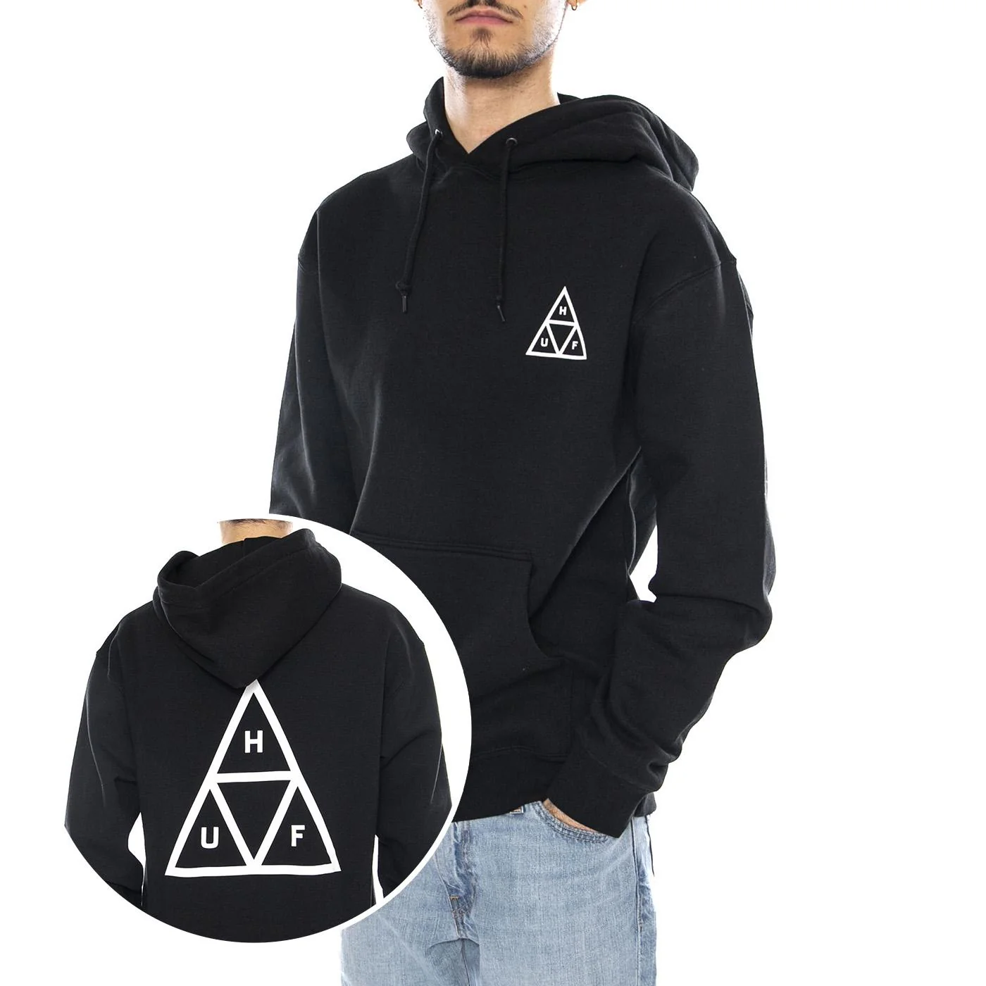 HUF Set TT P/O Hoodie -- Black Men's Hoodie HUF