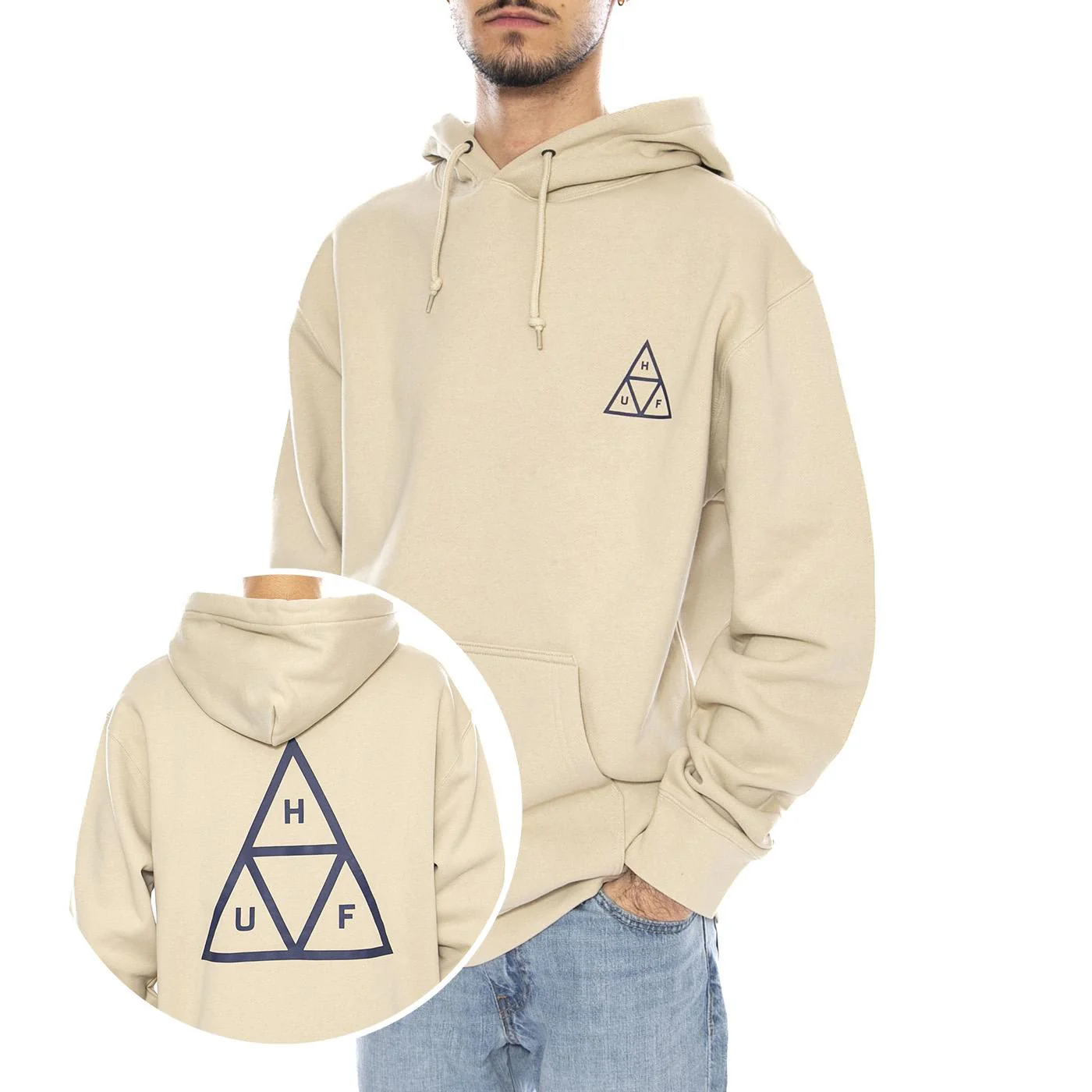 HUF Set TT P/O Hoodie -- Men's Hoodie Stone Beige Men's HUF