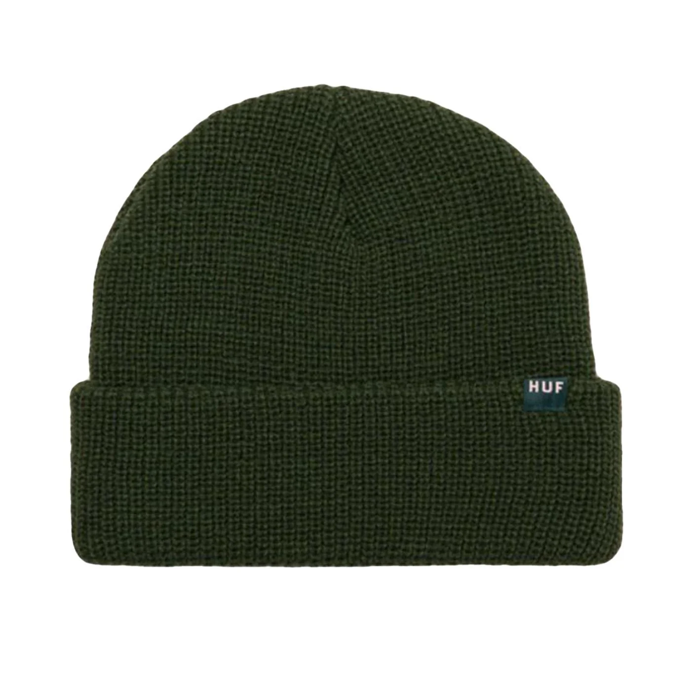 HUF Set Usual Beanie Hunter Green - Green Knit Hat HUF ACCESSORIES