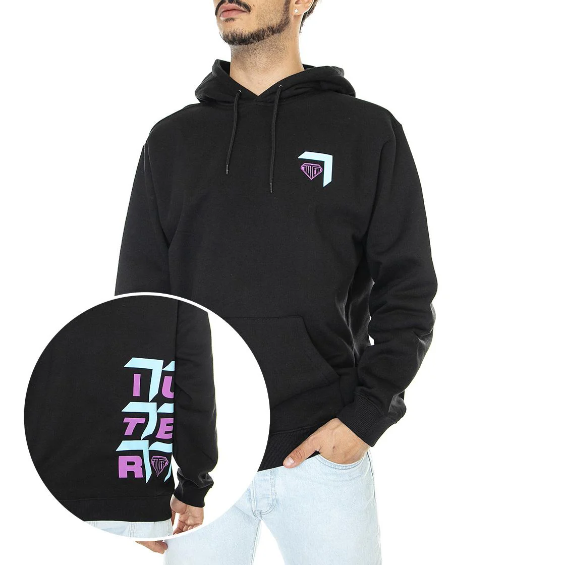 Mens Depth Hoodie Black Sweatshirt