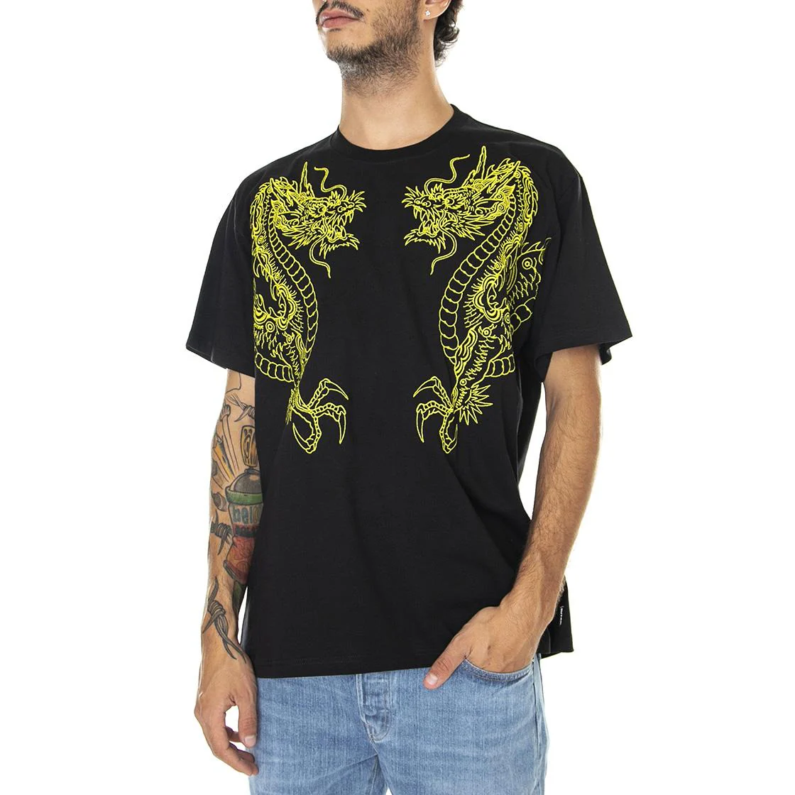 Mens Dragon Tee Black