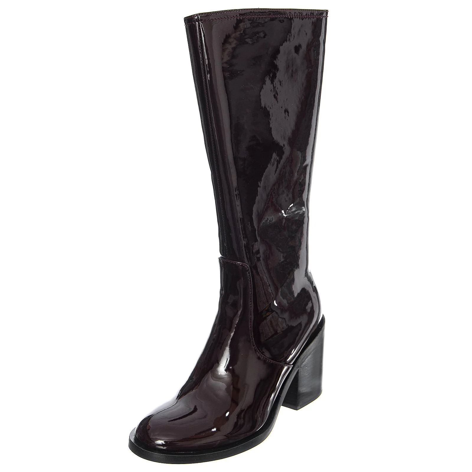 Women's Cyan Boots - Wine Patent - Mid-Calf Boots Women Wine Red Women JEFFREY CAMPBELL