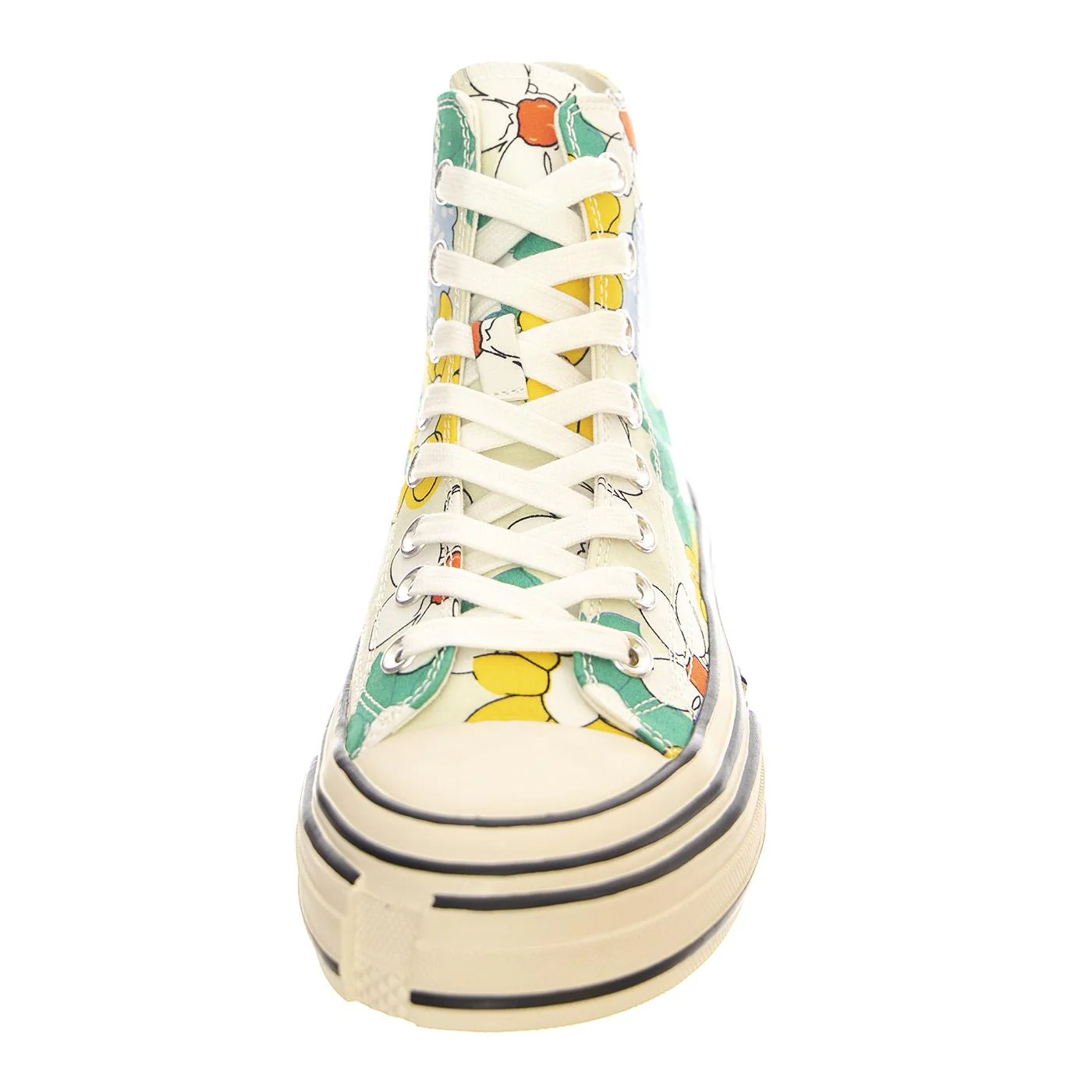 JC Play Endorphin-H Canvas Green / Yellow Multi Floral Shoes - Image 3