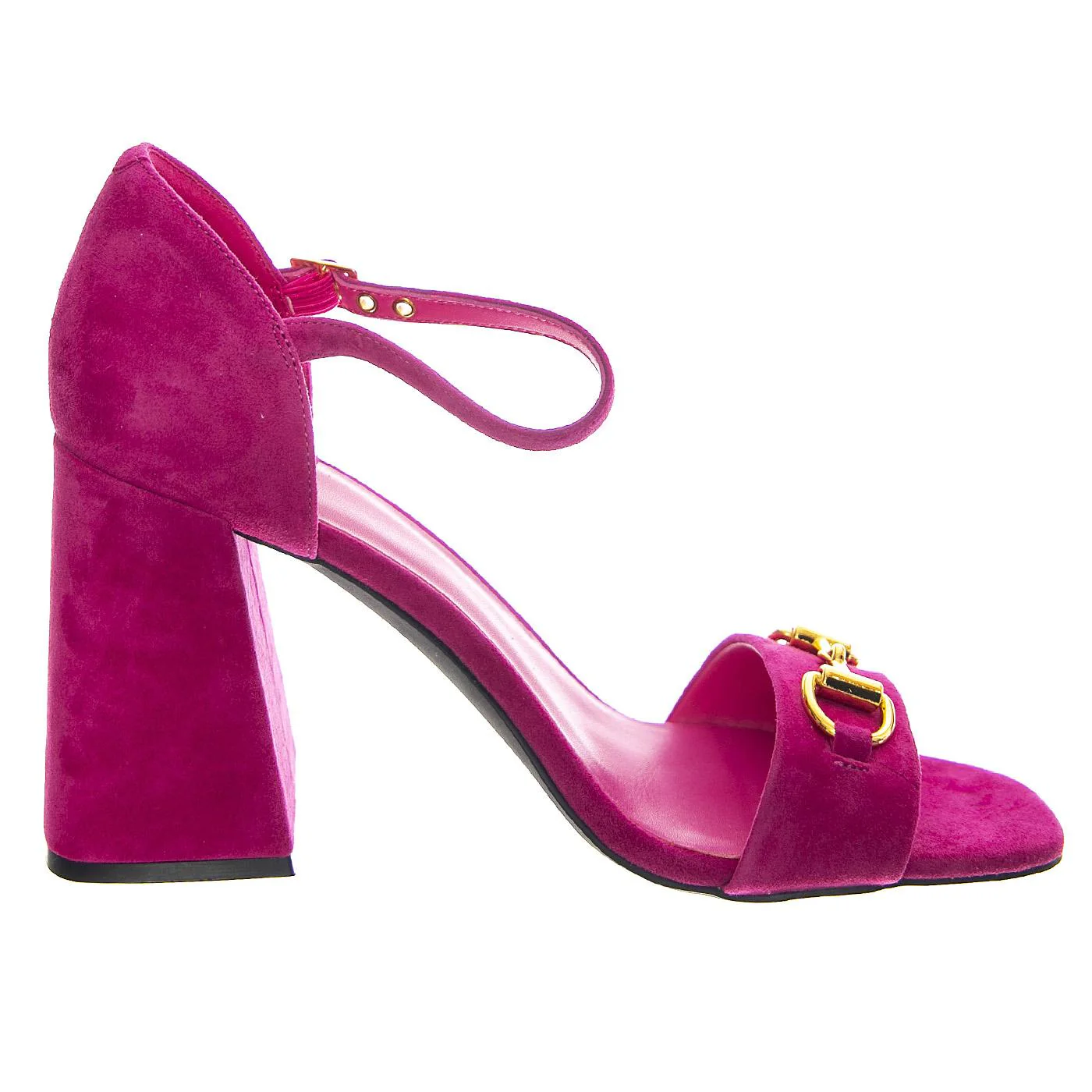 Pop-Star-B Fuchsia Gold Suede - Image 2