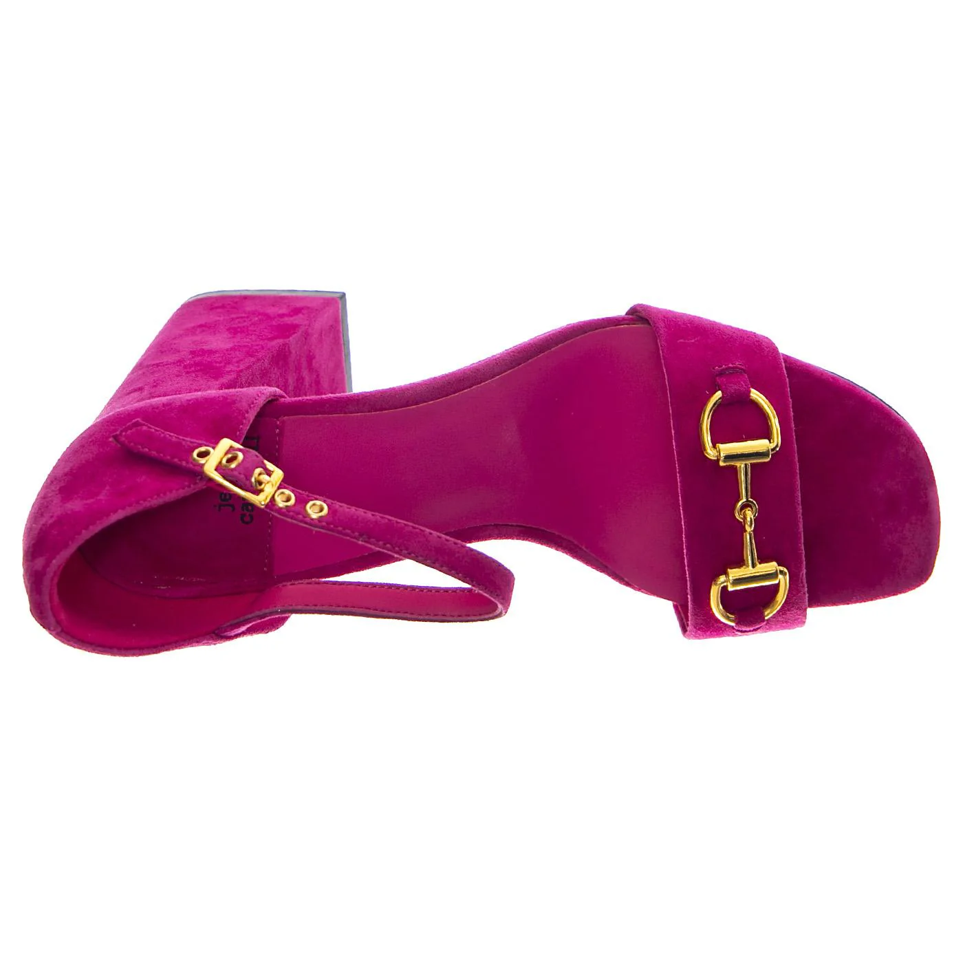 Pop-Star-B Fuchsia Gold Suede - Image 6