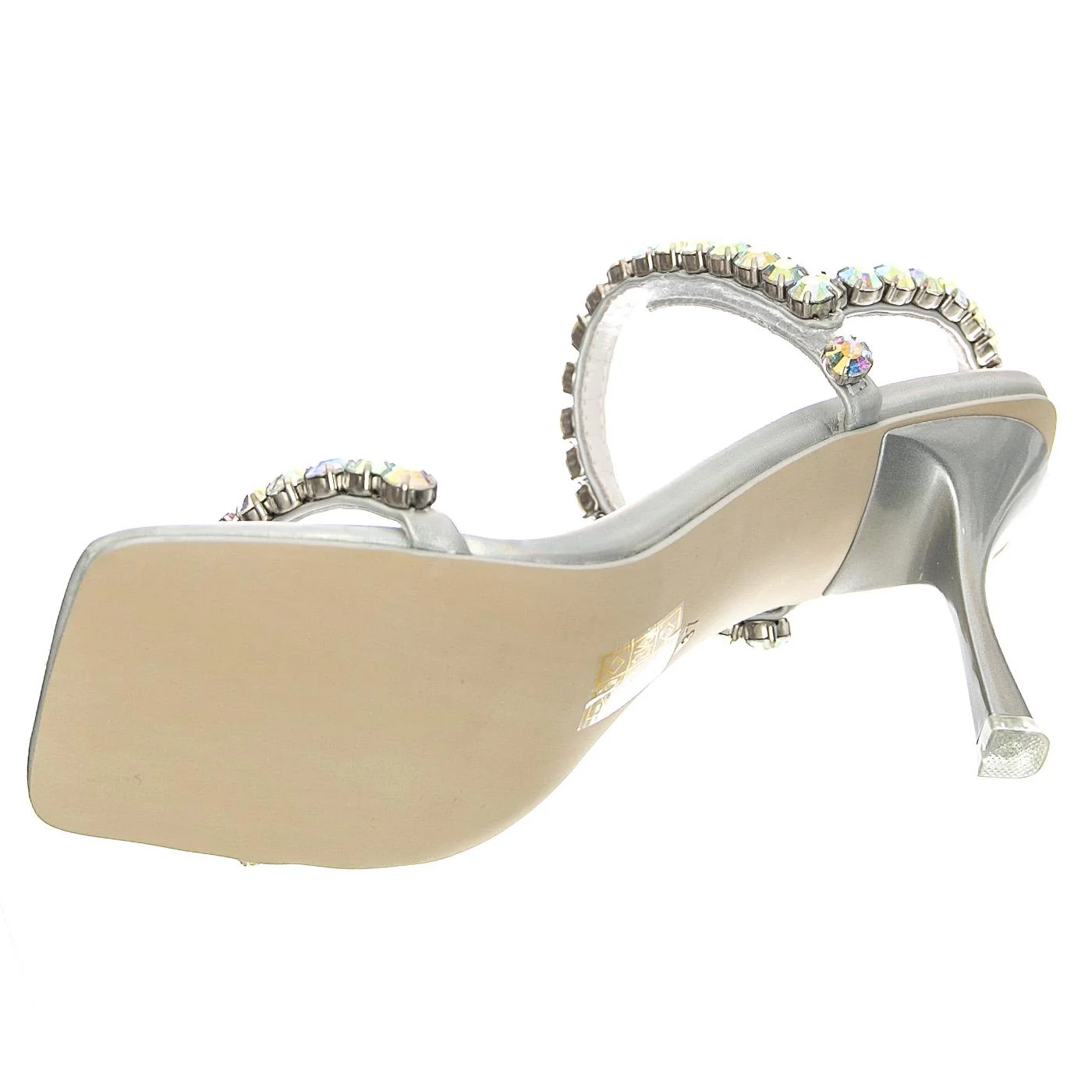 W' Saints Silver Metallic Pu Sandals - Image 5