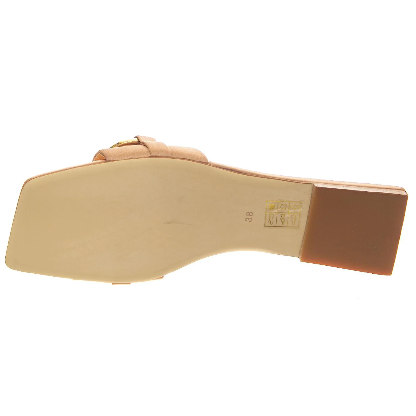 W' Park Gold Satin Sandals - Image 5