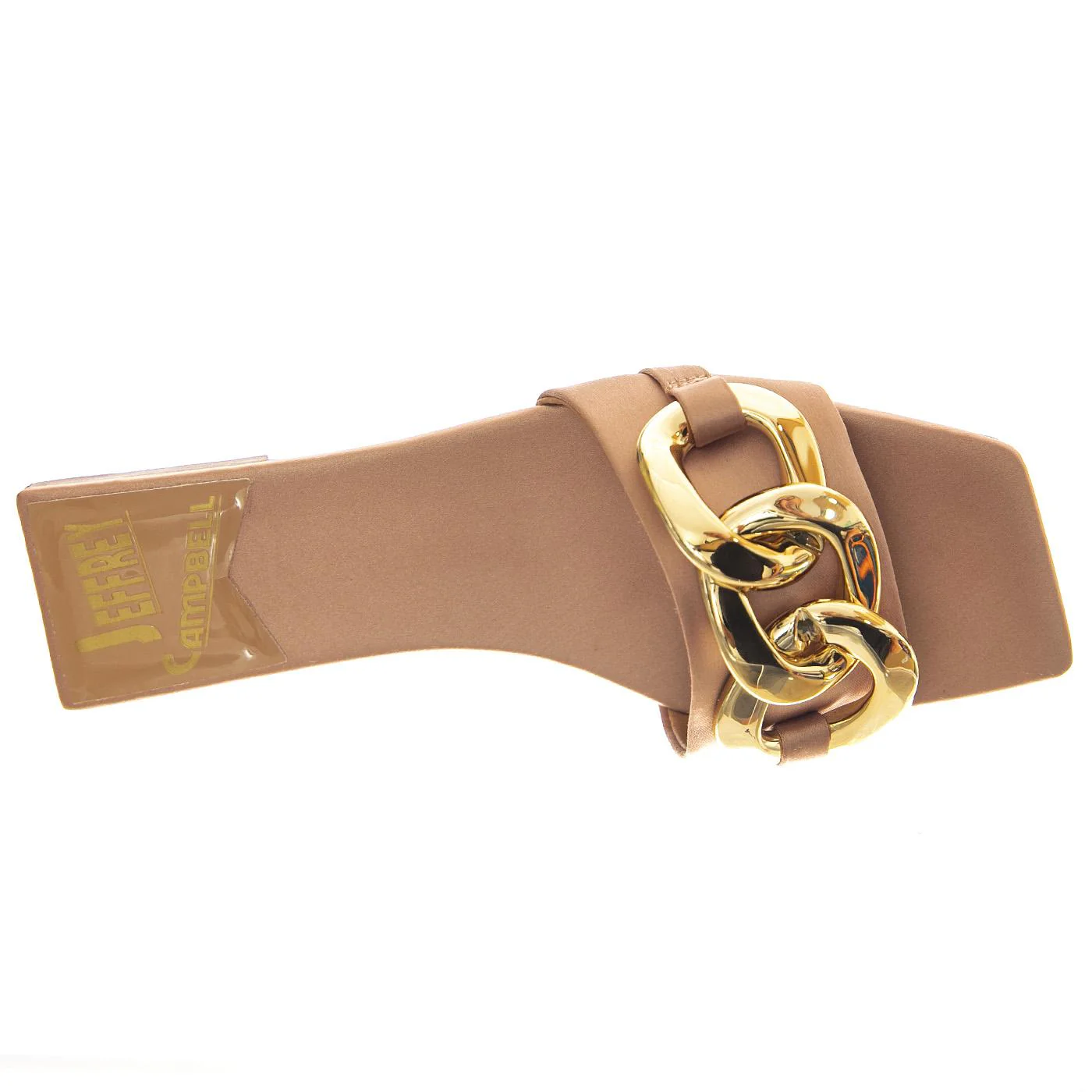 W' Park Gold Satin Sandals - Image 6