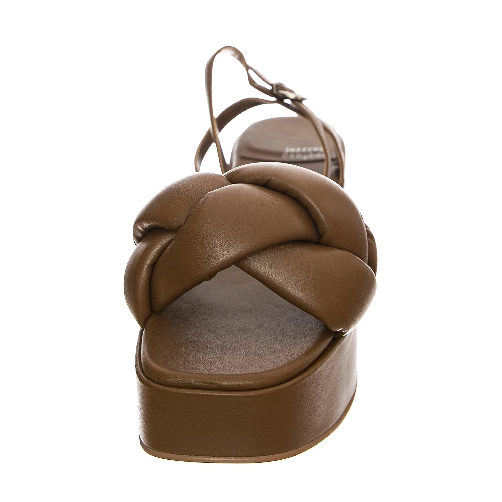 Womens Braided Brown Sandals - Image 3